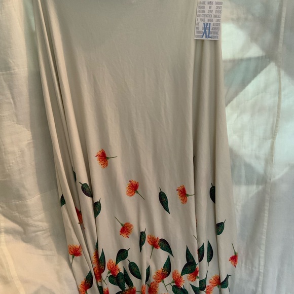 LuLaRoe Floral Maxi Skirt with Orange and Green Accents - Picture 1 of 1